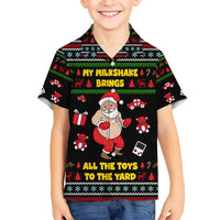 My Milkshake Bring Christmas Design Kid Hawaiian Shirt Xmas Holiday Patterns - Wonder Print Shop