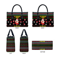 My Milkshake Bring Christmas Design Leather Bag Xmas Holiday Patterns - Wonder Print Shop