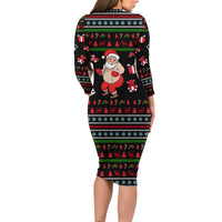My Milkshake Bring Christmas Design Long Sleeve Bodycon Dress Xmas Holiday Patterns - Wonder Print Shop