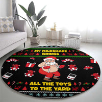 My Milkshake Bring Christmas Design Round Carpet Xmas Holiday Patterns - Wonder Print Shop