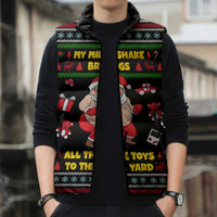 My Milkshake Bring Christmas Design Sleeveless Puffer Jacket Xmas Holiday Patterns - Wonder Print Shop