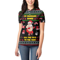 My Milkshake Bring Christmas Design Women Polo Shirt Xmas Holiday Patterns - Wonder Print Shop
