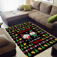 My Two Front Teeth Christmas Design Area Rug Xmas Holiday Patterns - Wonder Print Shop