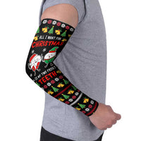 My Two Front Teeth Christmas Design Arm Sleeves Xmas Holiday Patterns - Wonder Print Shop