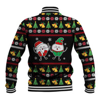 My Two Front Teeth Christmas Design Baseball Jacket Xmas Holiday Patterns - Wonder Print Shop