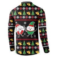 My Two Front Teeth Christmas Design Button Sweatshirt Xmas Holiday Patterns - Wonder Print Shop
