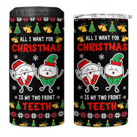 My Two Front Teeth Christmas Design 4 in 1 Can Cooler Tumbler Xmas Holiday Patterns - Wonder Print Shop