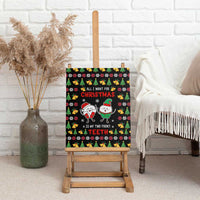 My Two Front Teeth Christmas Design Canvas Wall Art Xmas Holiday Patterns - Wonder Print Shop