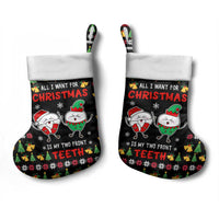 My Two Front Teeth Christmas Design Christmas Stocking Xmas Holiday Patterns - Wonder Print Shop
