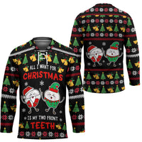 My Two Front Teeth Christmas Design Hockey Jersey Xmas Holiday Patterns - Wonder Print Shop