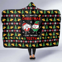 My Two Front Teeth Christmas Design Hooded Blanket Xmas Holiday Patterns - Wonder Print Shop