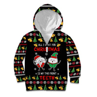 My Two Front Teeth Christmas Design Kid Hoodie Xmas Holiday Patterns - Wonder Print Shop