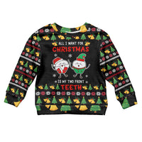 My Two Front Teeth Christmas Design Kid Ugly Christmas Sweater Xmas Holiday Patterns - Wonder Print Shop