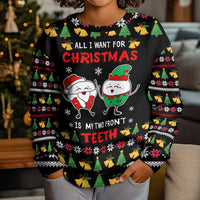 My Two Front Teeth Christmas Design Kid Ugly Christmas Sweater Xmas Holiday Patterns - Wonder Print Shop