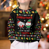My Two Front Teeth Christmas Design Kid Ugly Christmas Sweater Xmas Holiday Patterns - Wonder Print Shop