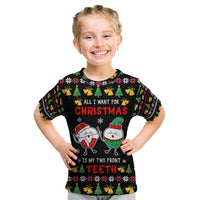 My Two Front Teeth Christmas Design Kid T Shirt Xmas Holiday Patterns - Wonder Print Shop