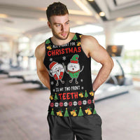 My Two Front Teeth Christmas Design Men Tank Top Xmas Holiday Patterns - Wonder Print Shop