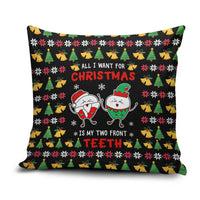 My Two Front Teeth Christmas Design Pillow Cover Xmas Holiday Patterns - Wonder Print Shop