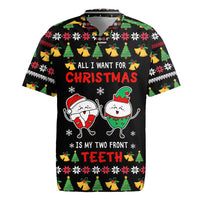 My Two Front Teeth Christmas Design Rugby Jersey Xmas Holiday Patterns - Wonder Print Shop