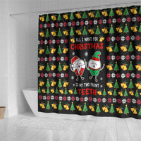 My Two Front Teeth Christmas Design Shower Curtain Xmas Holiday Patterns - Wonder Print Shop