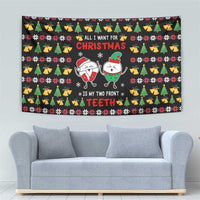 My Two Front Teeth Christmas Design Tapestry Xmas Holiday Patterns - Wonder Print Shop