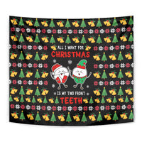 My Two Front Teeth Christmas Design Tapestry Xmas Holiday Patterns - Wonder Print Shop