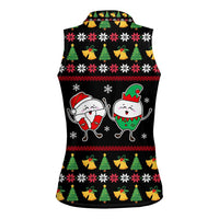 My Two Front Teeth Christmas Design Women Sleeveless Polo Shirt Xmas Holiday Patterns - Wonder Print Shop