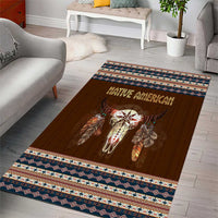 Native Skull Christmas Design Area Rug Xmas Holiday Patterns - Wonder Print Shop
