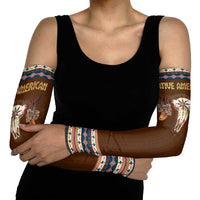 Native Skull Christmas Design Arm Sleeves Xmas Holiday Patterns - Wonder Print Shop