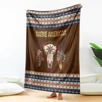 Native Skull Christmas Design Blanket Xmas Holiday Patterns - Wonder Print Shop