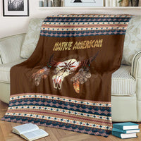 Native Skull Christmas Design Blanket Xmas Holiday Patterns - Wonder Print Shop