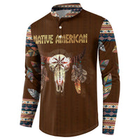 Native Skull Christmas Design Button Sweatshirt Xmas Holiday Patterns - Wonder Print Shop