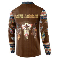 Native Skull Christmas Design Button Sweatshirt Xmas Holiday Patterns - Wonder Print Shop