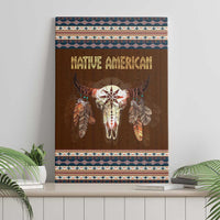 Native Skull Christmas Design Canvas Wall Art Xmas Holiday Patterns - Wonder Print Shop