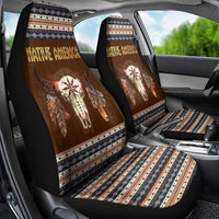 Native Skull Christmas Design Car Seat Cover Xmas Holiday Patterns - Wonder Print Shop