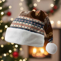 Native Skull Christmas Design Christmas Santa Hat Xmas Holiday Patterns - Wonder Print Shop
