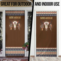 Native Skull Christmas Design Door Cover Xmas Holiday Patterns - Wonder Print Shop