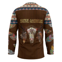 Native Skull Christmas Design Hockey Jersey Xmas Holiday Patterns - Wonder Print Shop