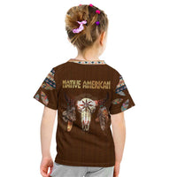 Native Skull Christmas Design Kid T Shirt Xmas Holiday Patterns - Wonder Print Shop