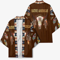 Native Skull Christmas Design Kimono Xmas Holiday Patterns - Wonder Print Shop