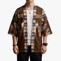 Native Skull Christmas Design Kimono Xmas Holiday Patterns - Wonder Print Shop