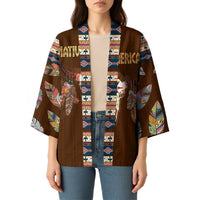 Native Skull Christmas Design Kimono Xmas Holiday Patterns - Wonder Print Shop