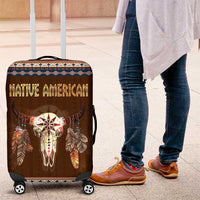 Native Skull Christmas Design Luggage Cover Xmas Holiday Patterns - Wonder Print Shop