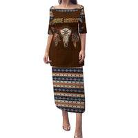 Native Skull Christmas Design Puletasi Xmas Holiday Patterns - Wonder Print Shop