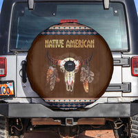 Native Skull Christmas Design Spare Tire Cover Xmas Holiday Patterns - Wonder Print Shop