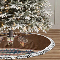 Native Skull Christmas Design Tree Skirt Xmas Holiday Patterns - Wonder Print Shop
