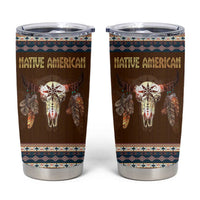 Native Skull Christmas Design Tumbler Cup Xmas Holiday Patterns - Wonder Print Shop