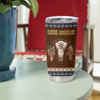 Native Skull Christmas Design Tumbler Cup Xmas Holiday Patterns - Wonder Print Shop