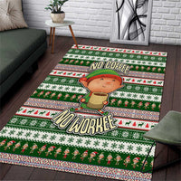No Coffee No Workee Christmas Design Area Rug Xmas Holiday Patterns - Wonder Print Shop