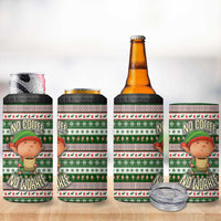 No Coffee No Workee Christmas Design 4 in 1 Can Cooler Tumbler Xmas Holiday Patterns - Wonder Print Shop